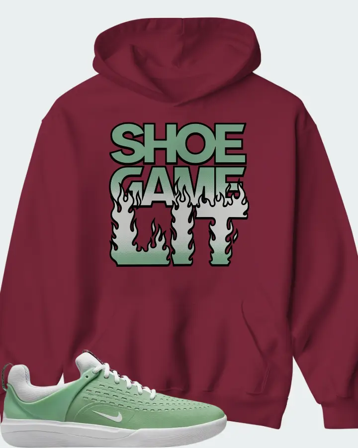 Nike SB Nyjah 3 Sneaker Matching Maroon Hoodie - Shoe Game Lit Refreshed