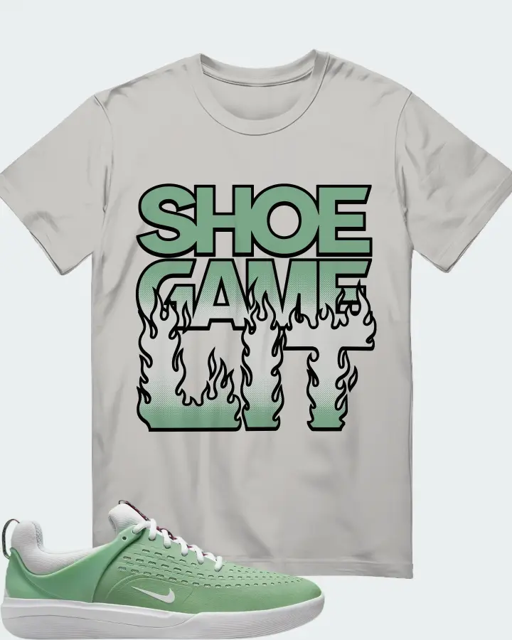 Nike SB Nyjah 3 Sneaker Matching Grey T-Shirt - Shoe Game Lit Refreshed