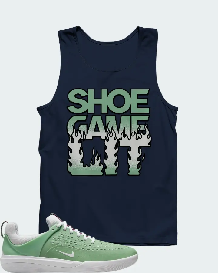 Nike SB Nyjah 3 Sneaker Matching Navy Tank Top - Shoe Game Lit Refreshed