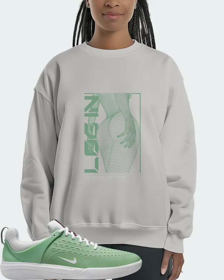 Nike SB Nyjah 3 Sneaker Matching Grey Sweatshirt (LOGIN) - View 3
