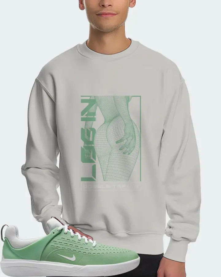 Nike SB Nyjah 3 Sneaker Matching Grey Sweatshirt (LOGIN) - View 4