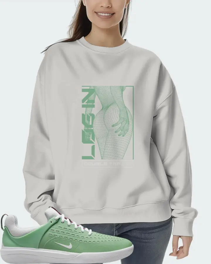Nike SB Nyjah 3 Sneaker Matching Grey Sweatshirt (LOGIN) - View 5