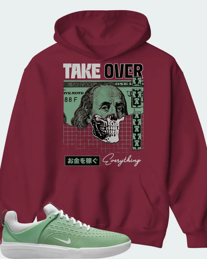 Nike SB Nyjah 3 Sneaker Matching Maroon Hoodie - Take Over