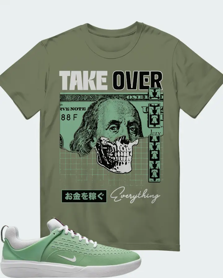 Nike SB Nyjah 3 Sneaker Matching Olive T-Shirt - Take Over