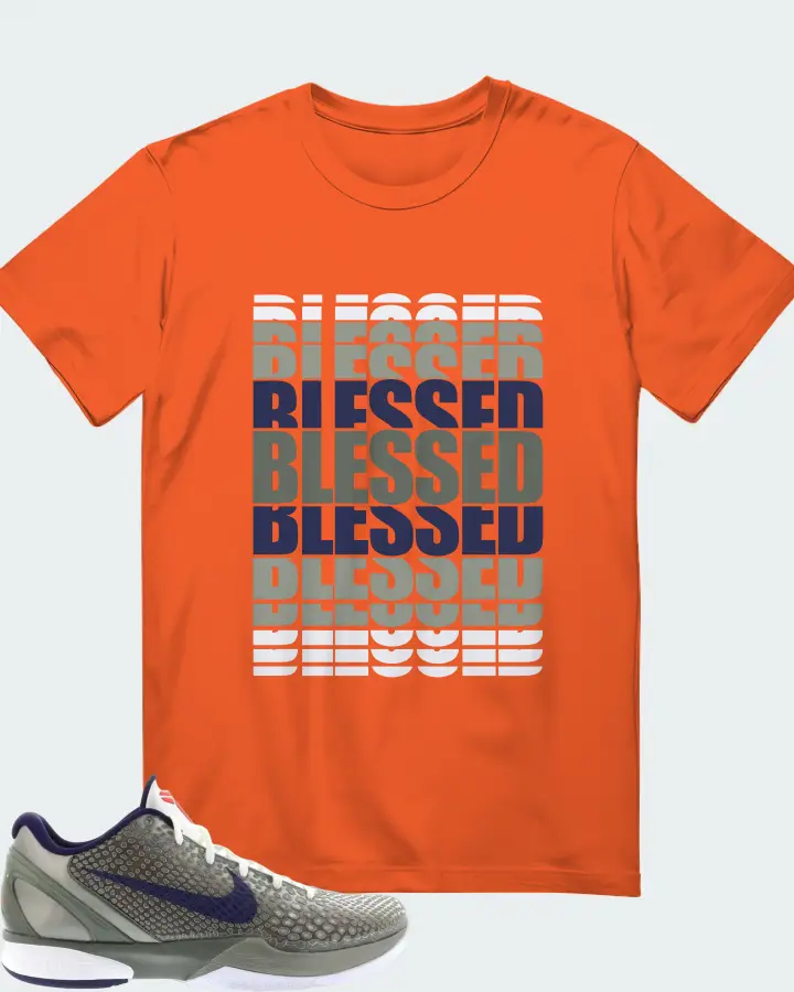Nike Kobe 6 Sneaker Matching Orange T-Shirt - BLESSED Many Times