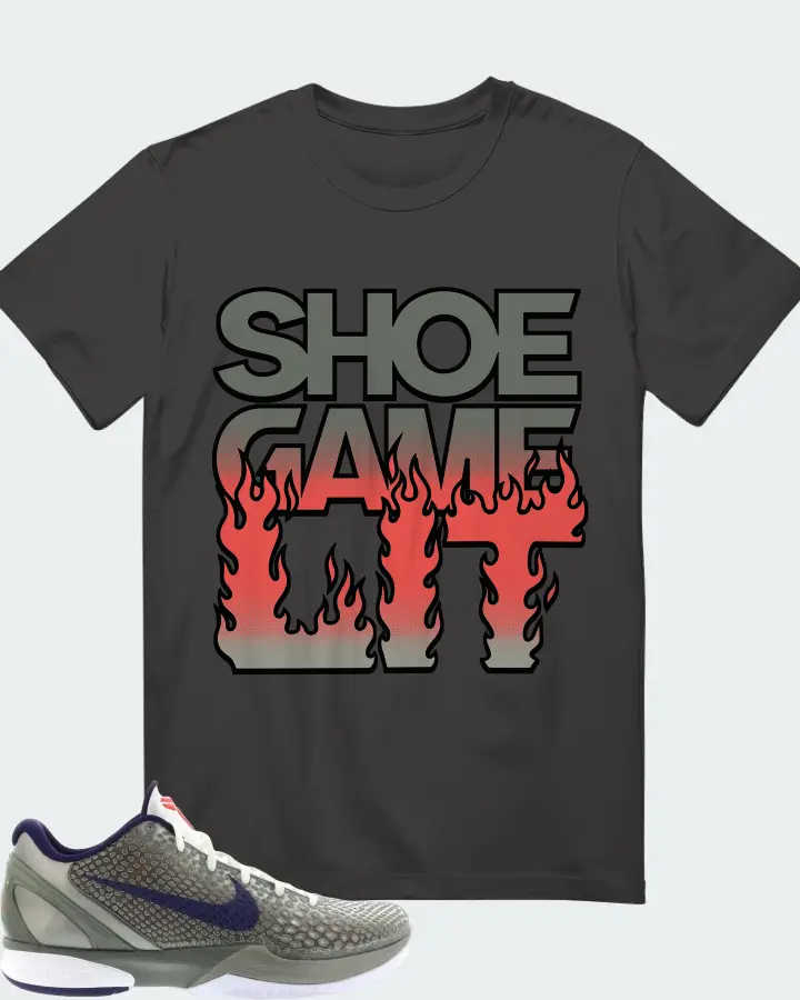 Nike Kobe 6 Sneaker Matching Dark Grey T-Shirt - Shoe Game Lit Refreshed