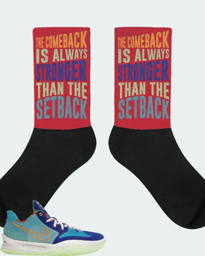 Nike Kyrie 4 Low Sneaker Matching Red Socks - The Comeback