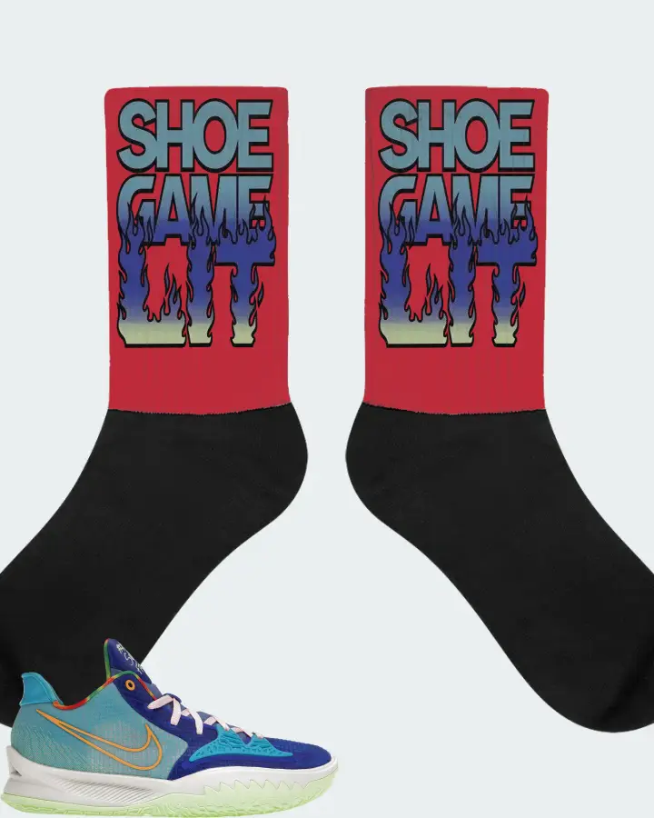 Nike Kyrie 4 Low Sneaker Matching Red Socks - Shoe Game Lit Refreshed