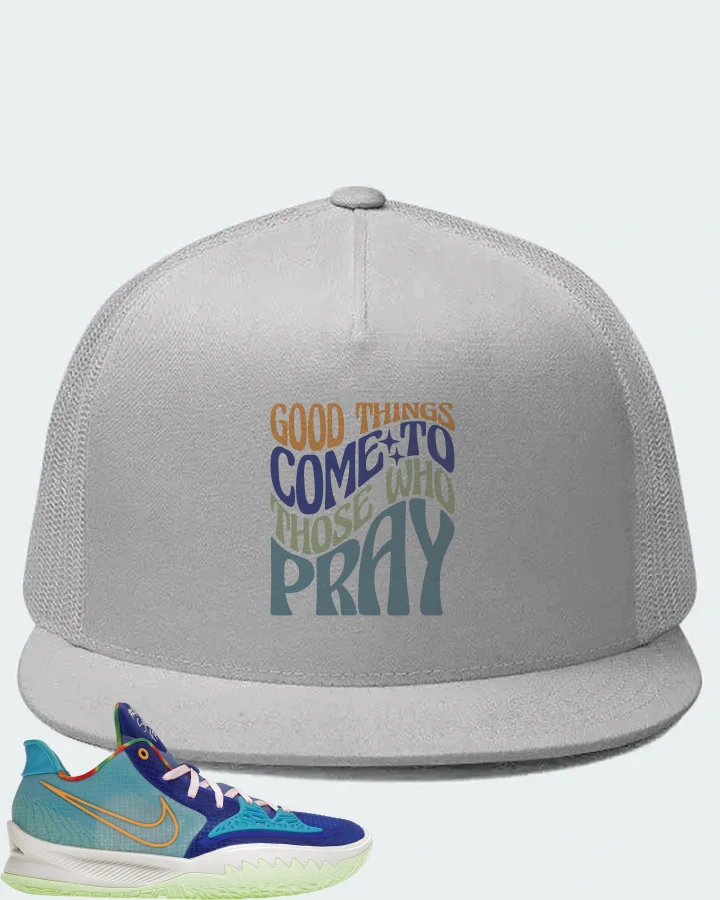 Nike Kyrie 4 Low Sneaker Matching White Hat - Good Things Come To Those Who Pray