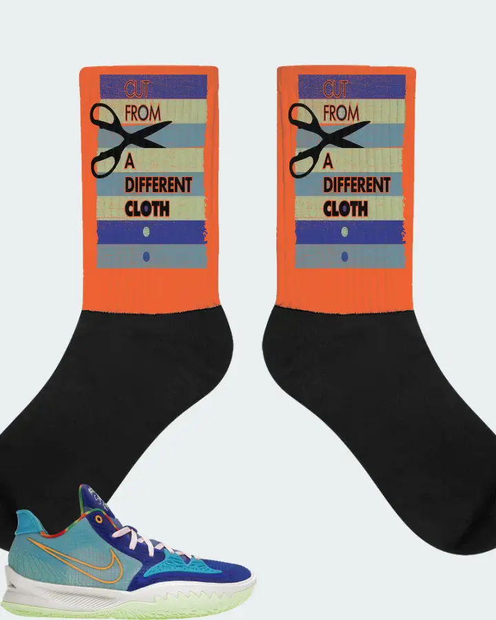 Nike Kyrie 4 Low Sneaker Matching Orange Socks - Cut From a Different Cloth
