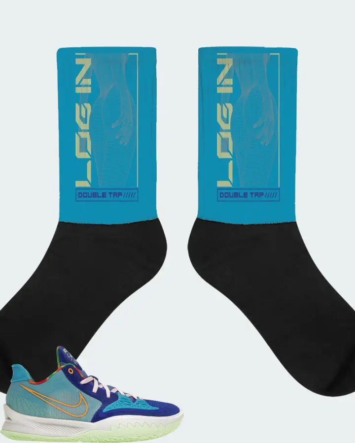 Nike Kyrie 4 Low Sneaker Matching Aqua Socks (LOGIN) - View 1