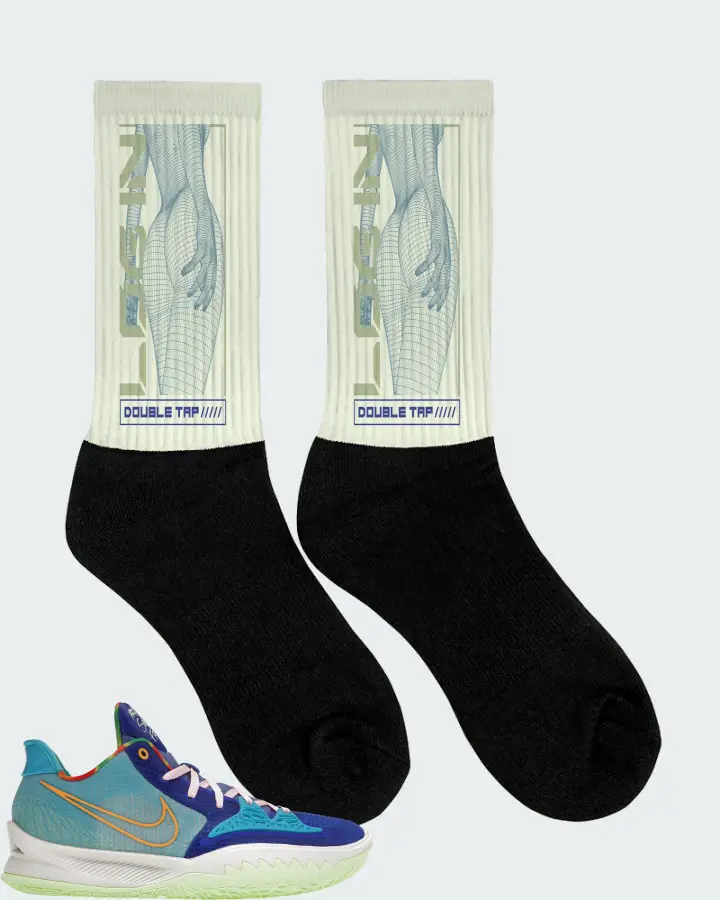Nike Kyrie 4 Low Sneaker Matching Citron Socks (LOGIN) - View 2