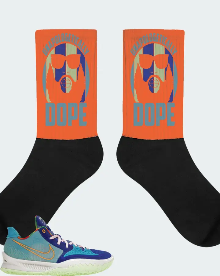 Nike Kyrie 4 Low Sneaker Matching Orange Socks - UNAPOLOGETICALLY DOPE Man