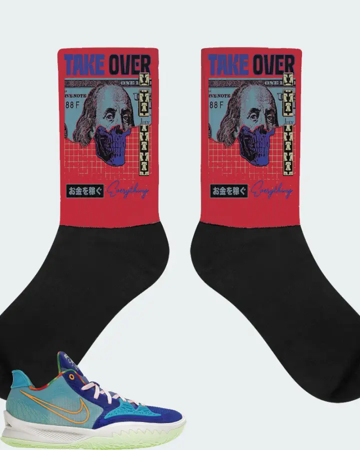 Nike Kyrie 4 Low Sneaker Matching Red Socks - Take Over