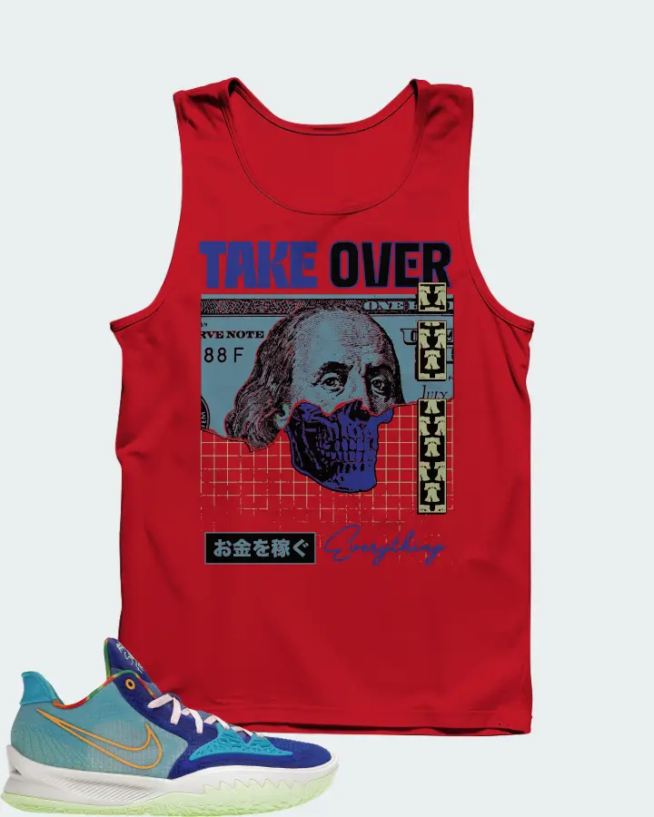 Nike Kyrie 4 Low Sneaker Matching Red Tank Top - Take Over