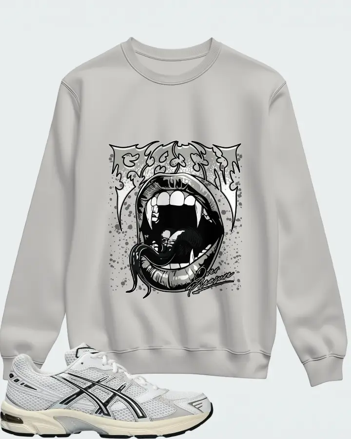 ASICS Gel 1130 White Cloud Grey Matching Sweatshirt