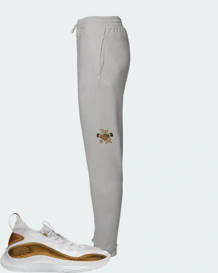 Under Armour Curry Flow 8 Sneaker Matching Grey Joggers - Trust No One