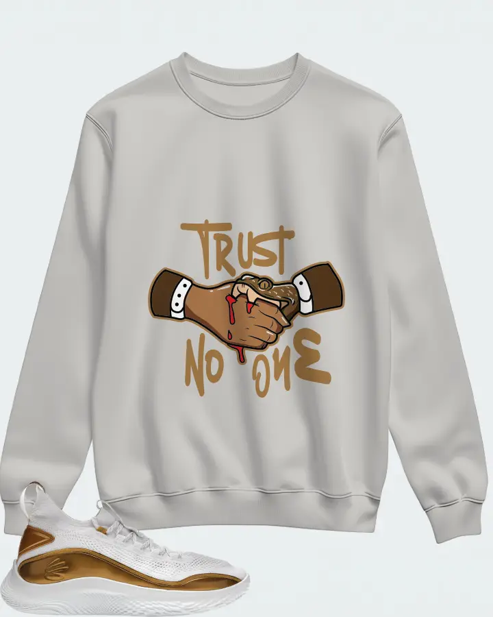 Under Armour Curry Flow 8 Sneaker Matching Grey Sweatshirt - Trust No One