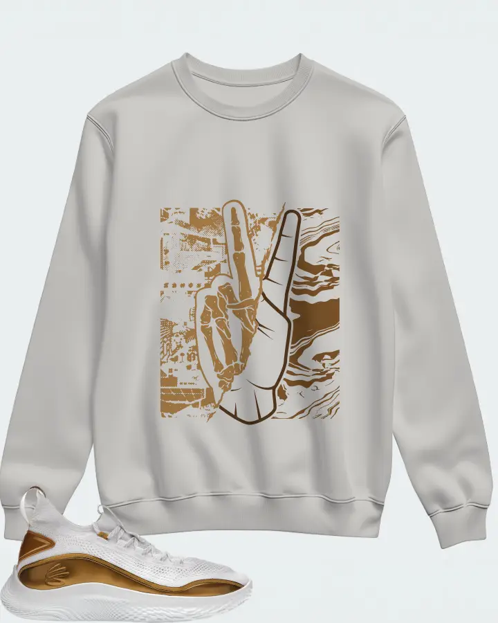 Under Armour Curry Flow 8 Sneaker Matching Grey Sweatshirt - Peace of mind