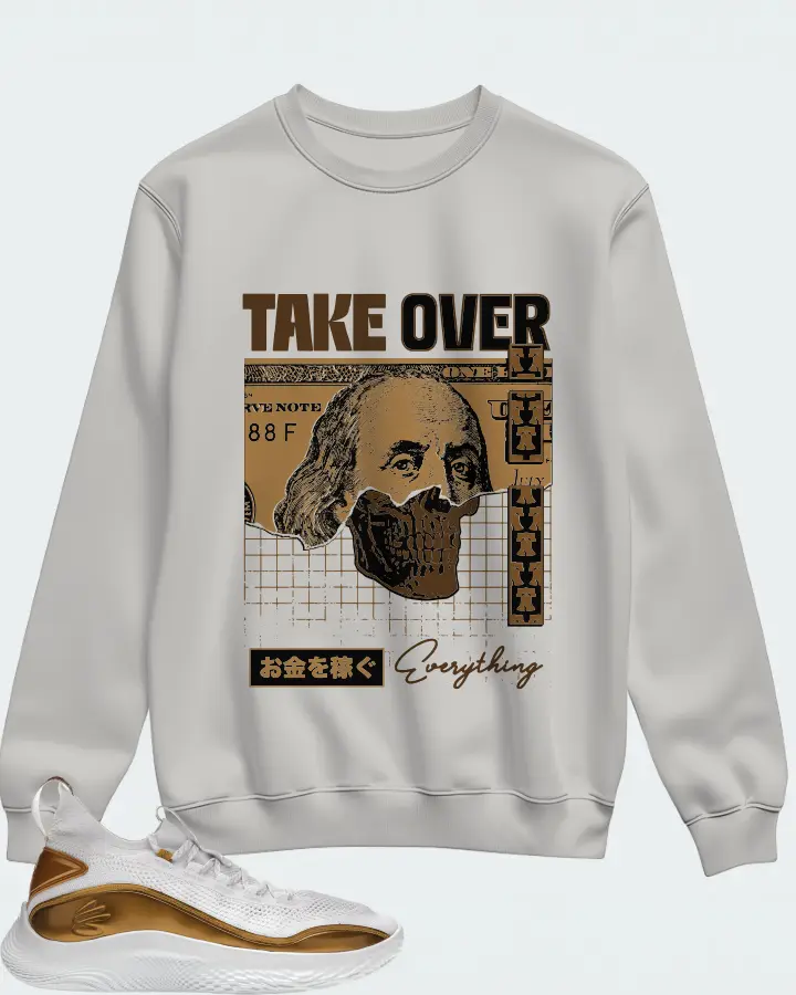 Under Armour Curry Flow 8 Sneaker Matching Grey Sweatshirt - Take Over