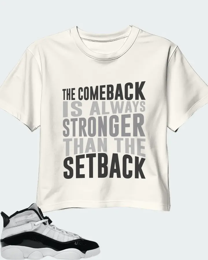 Jordan 6 Rings Sneaker Matching Ecru White Crop Top - The Comeback