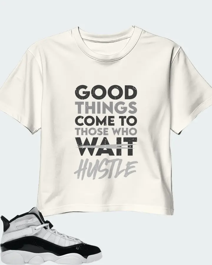 Jordan 6 Rings Sneaker Matching Ecru White Crop Top - Good Things Come