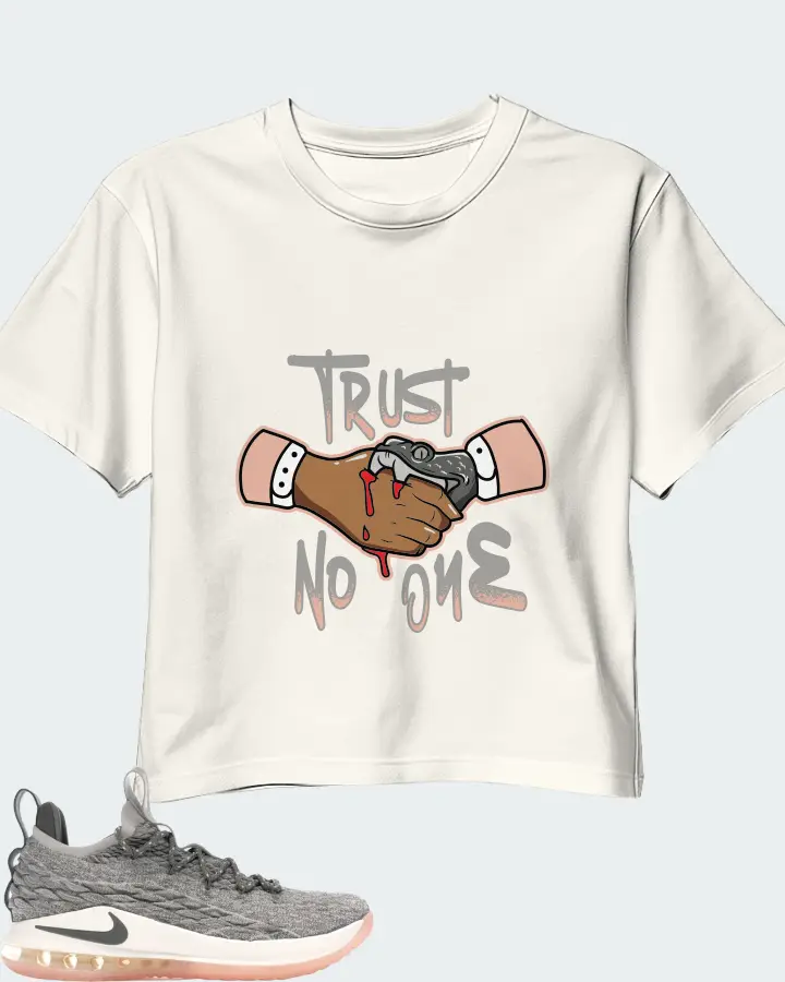 Nike LeBron 15 Low Sneaker Matching Ecru White Crop Top - Trust No One