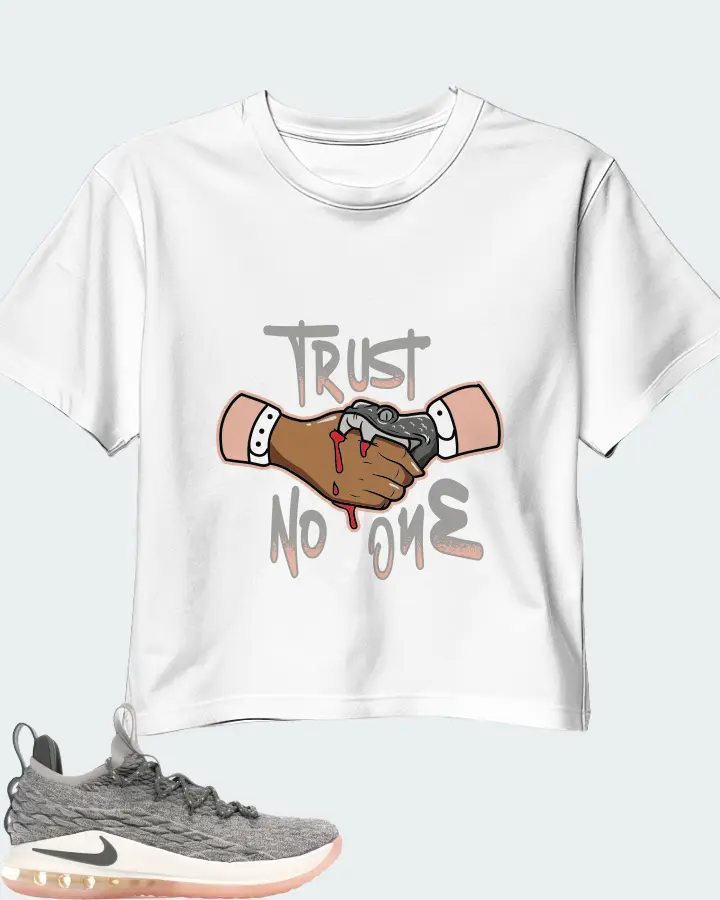 Nike LeBron 15 Low Sneaker Matching White Crop Top - Trust No One