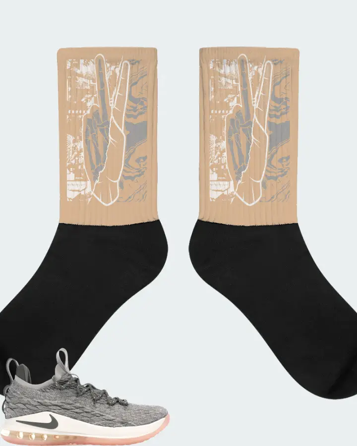 Nike LeBron 15 Low Sneaker Matching Cream Socks - Peace of mind