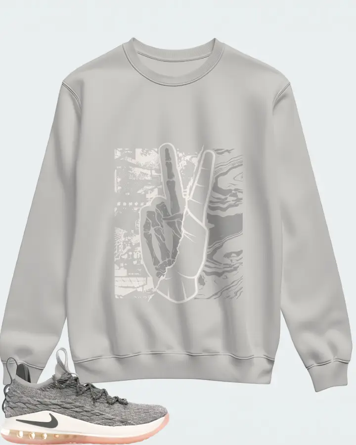 Nike LeBron 15 Low Sneaker Matching Grey Sweatshirt - Peace of mind