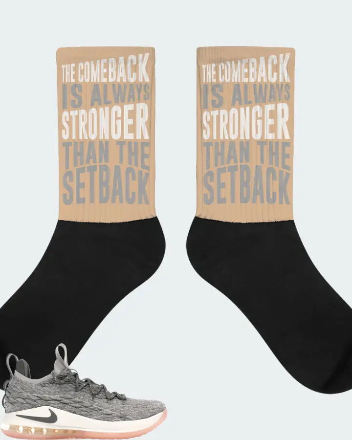 Nike LeBron 15 Low Sneaker Matching Cream Socks - The Comeback