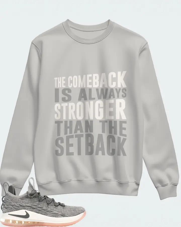 Nike LeBron 15 Low Sneaker Matching Grey Sweatshirt - The Comeback