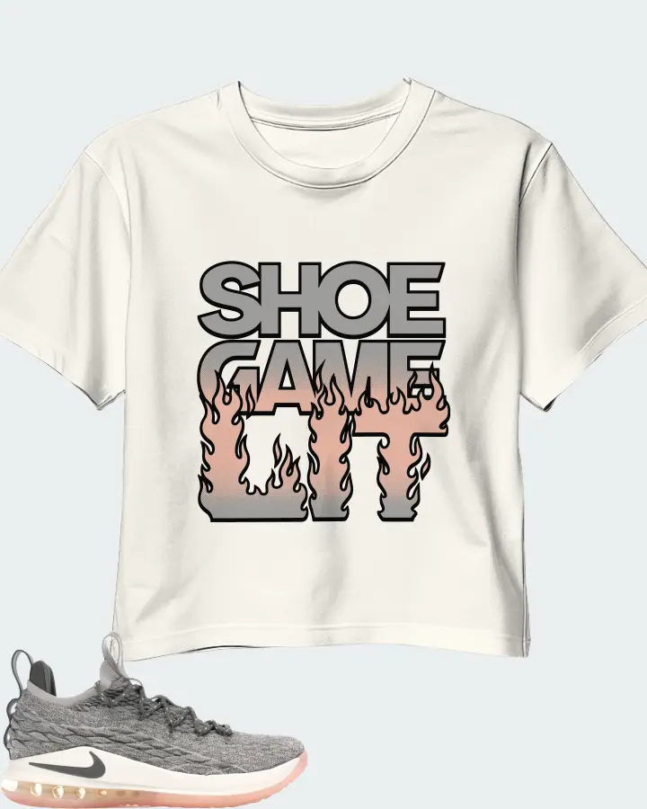 Nike LeBron 15 Low Sneaker Matching Ecru White Crop Top - Shoe Game Lit Refreshed