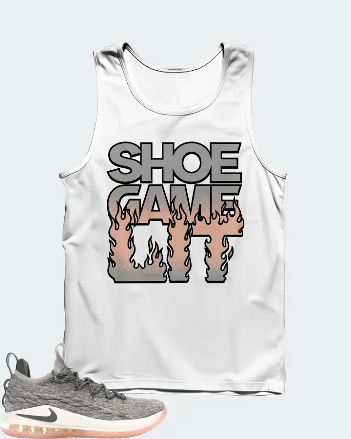 Nike LeBron 15 Low Sneaker Matching White Tank Top - Shoe Game Lit Refreshed
