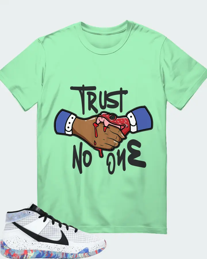 Nike KD 13 Sneaker Matching Fresh Mint T-Shirt - Trust No One