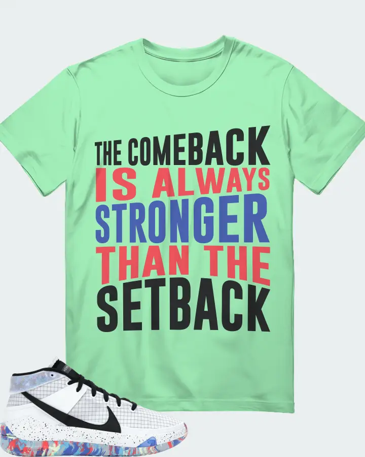 Nike KD 13 Sneaker Matching Fresh Mint T-Shirt - The Comeback