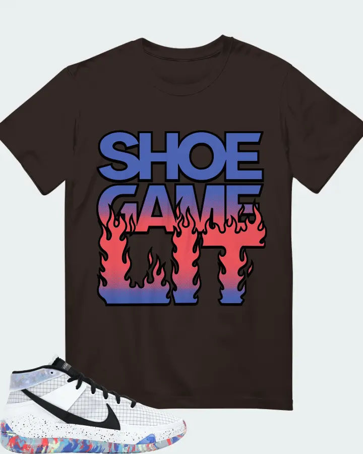 Nike KD 13 Sneaker Matching Brown T-Shirt - Shoe Game Lit Refreshed