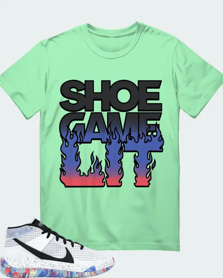 Nike KD 13 Sneaker Matching Fresh Mint T-Shirt - Shoe Game Lit Refreshed