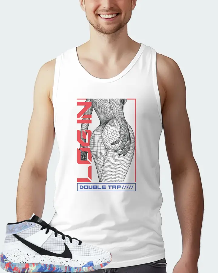 Nike KD 13 Sneaker Matching White Tank Top (LOGIN) - View 4