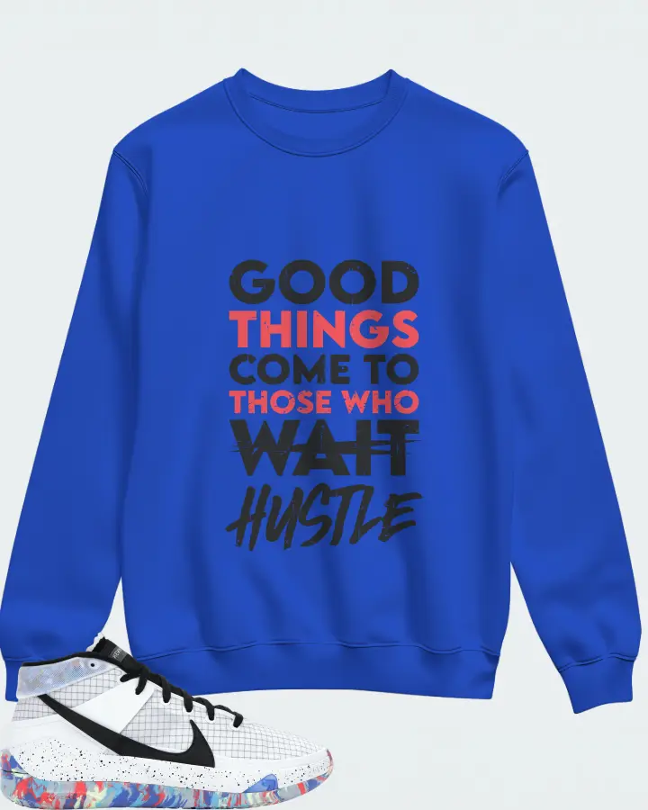 Nike KD 13 Sneaker Matching Royal Blue Sweatshirt - Good Things Come