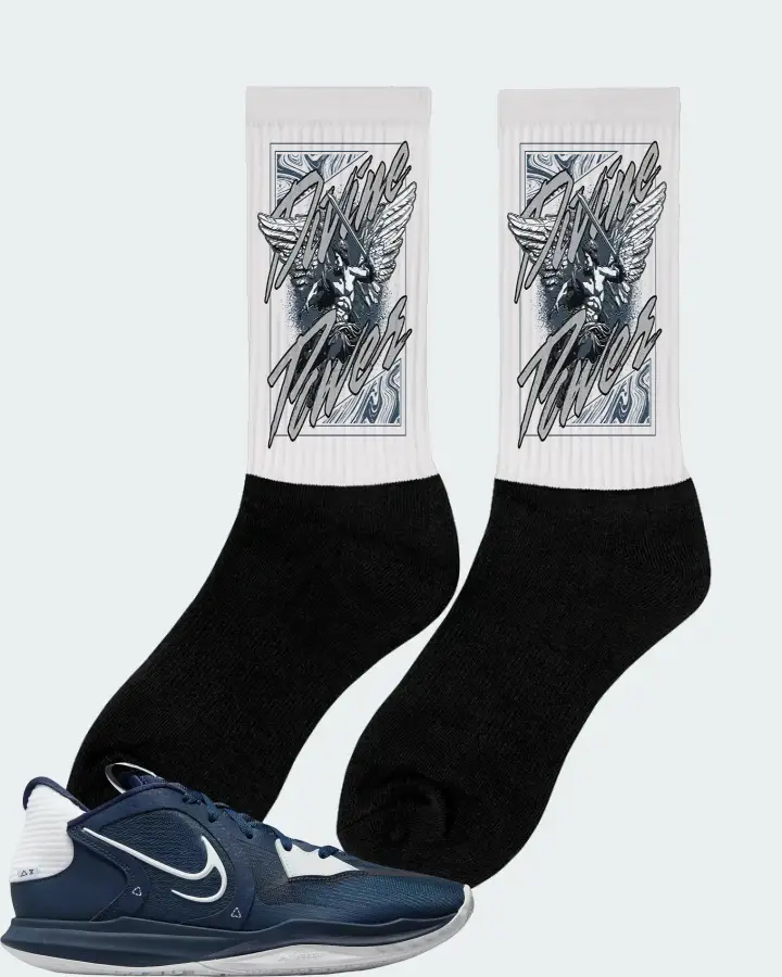 Nike Kyrie 5 Low TB Sneaker Matching White Socks (Divine Power) - View 3