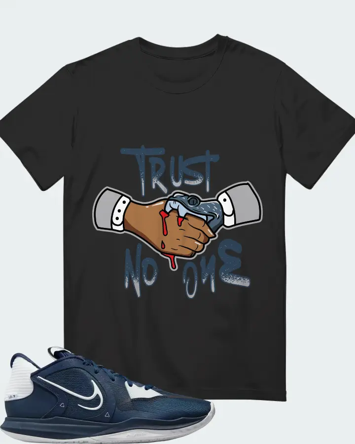 Nike Kyrie 5 Low TB Sneaker Matching Graphite T-Shirt - Trust No One