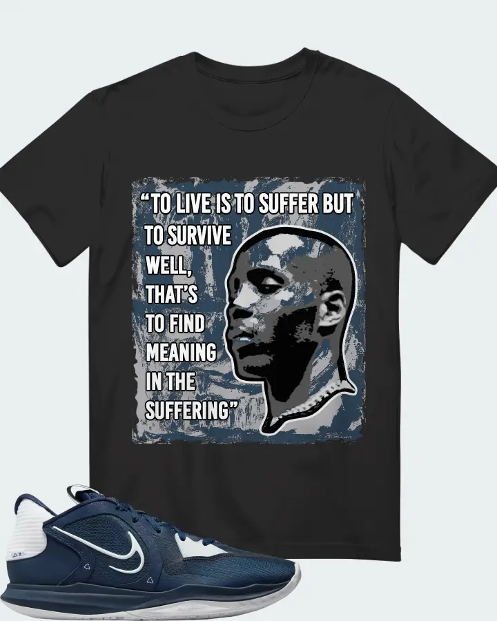 Nike Kyrie 5 Low TB Sneaker Matching Graphite T-Shirt - DMX Suffer Quote