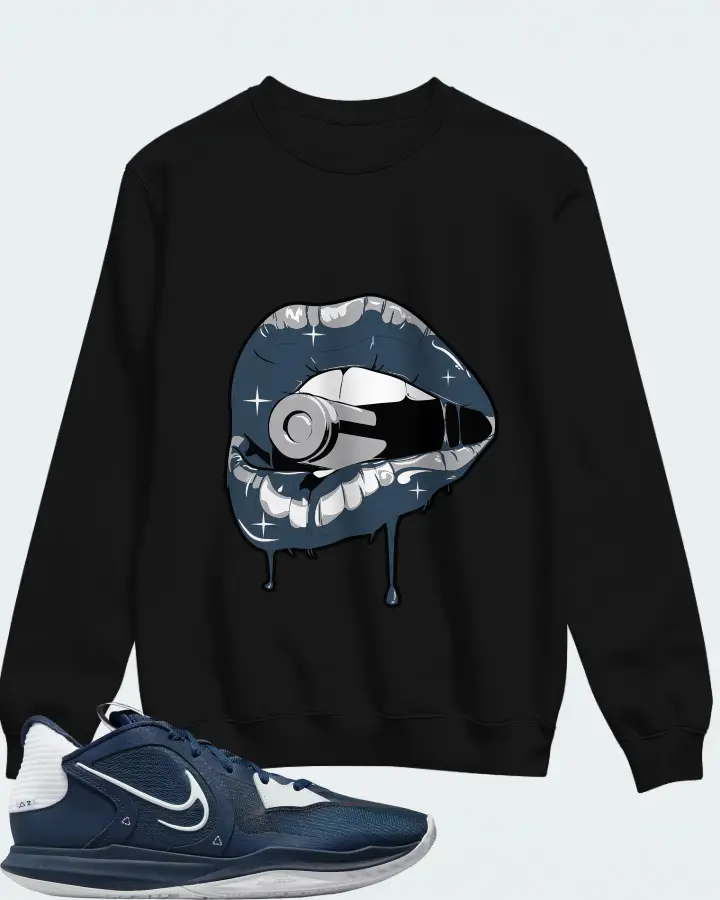 Nike Kyrie 5 Low TB Sneaker Matching Black Sweatshirt - Kiss of Death