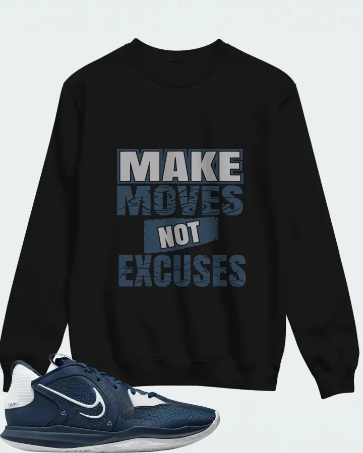 Nike Kyrie 5 Low TB Sneaker Matching Black Sweatshirt - Make Moves Not Excuses