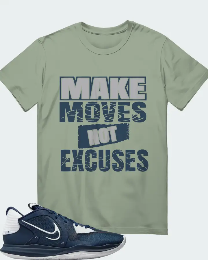 Nike Kyrie 5 Low TB Sneaker Matching Sage T-Shirt - Make Moves Not Excuses