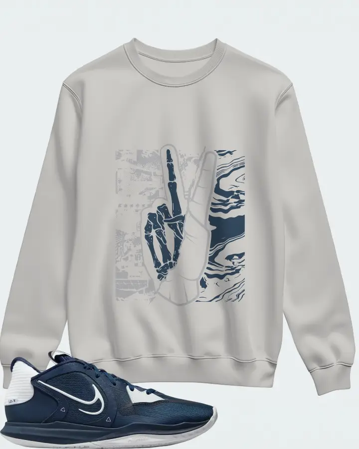 Nike Kyrie 5 Low TB Sneaker Matching Grey Sweatshirt - Peace of mind