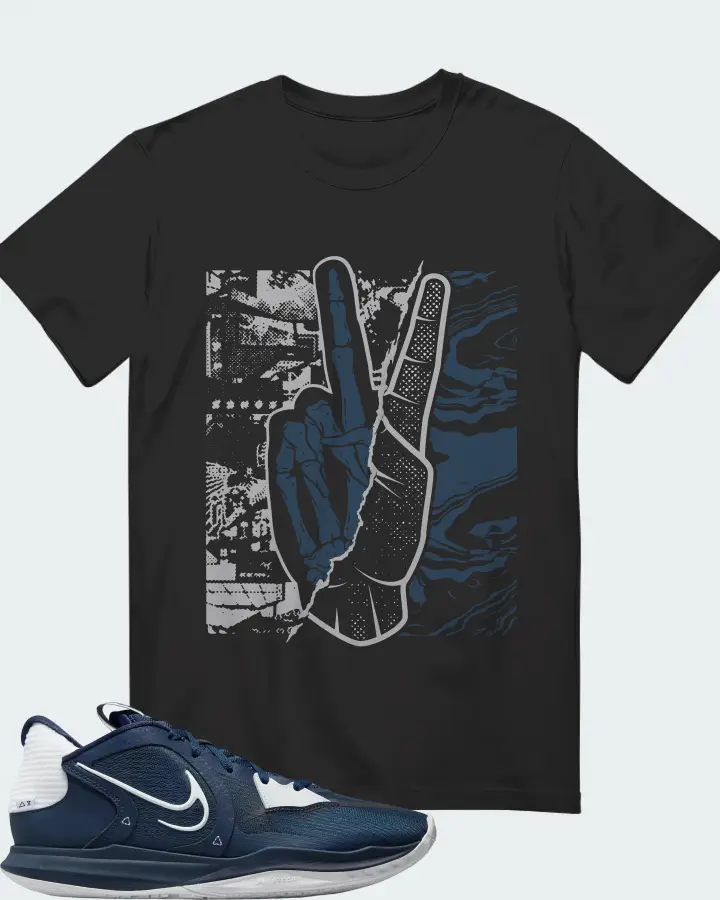 Nike Kyrie 5 Low TB Sneaker Matching Graphite T-Shirt - Peace of mind