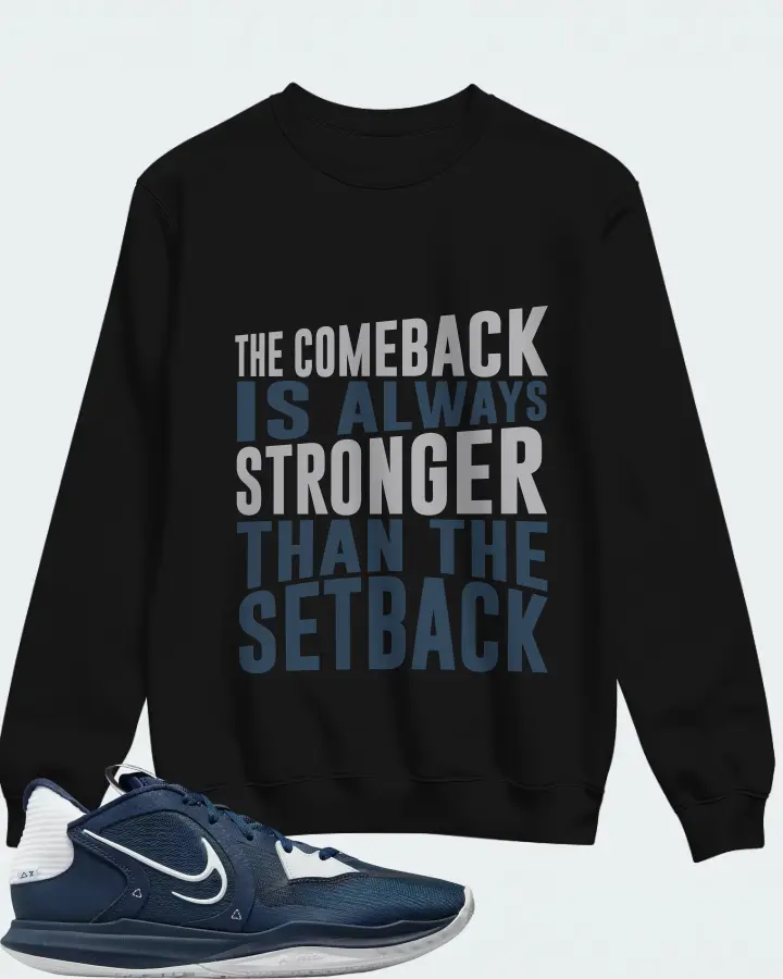 Nike Kyrie 5 Low TB Sneaker Matching Black Sweatshirt - The Comeback