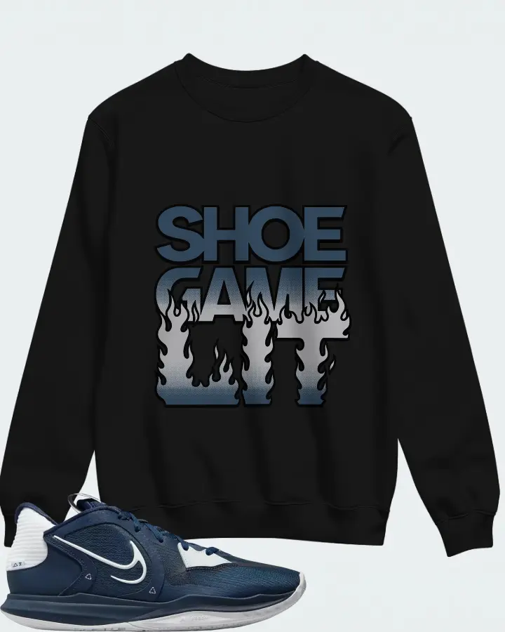 Nike Kyrie 5 Low TB Sneaker Matching Black Sweatshirt - Shoe Game Lit Refreshed